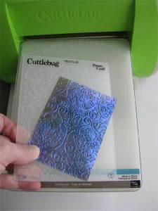 Fantasy Film Paper after Embossing using Cuttlebug Embossing Folder